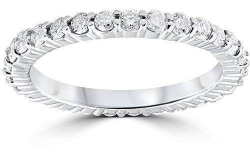Anillo De Bodas De La Eternidad Del Diamante 14k Oro