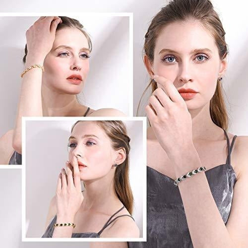 U7 Mujeres Moda Cristal Piedra De Nacimiento Joyas