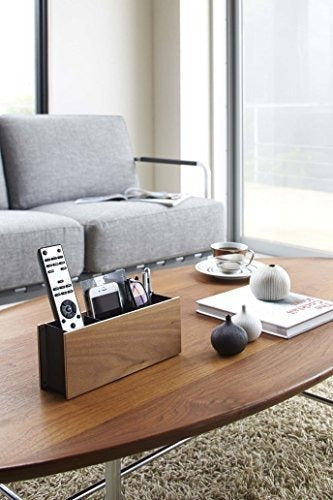 Yamazaki Home Rin Pen Y Soporte Para Control Remoto, Marrón