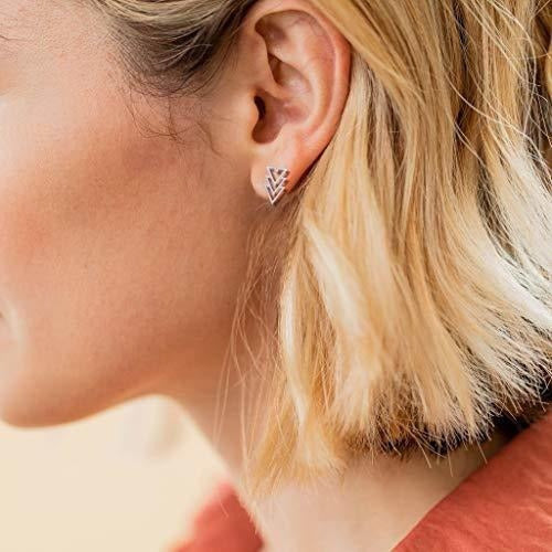 Boma Jewelry Pendientes Geométricos De Triángulo De Plata