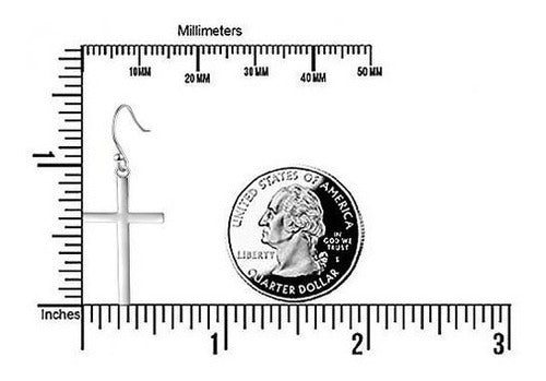 S925 Joyas De Plata Esterlina Pendientes Colgantes Cruzados
