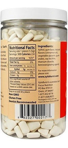 goma de canela, tarro de 500 unidades, natura