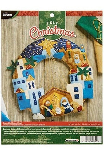 Corona De Apliques De Fieltro Ciudad De Belén