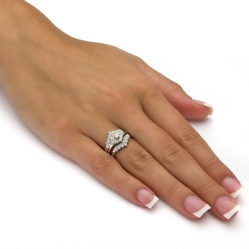 anillo Diamante Blanco En Platino Sobre