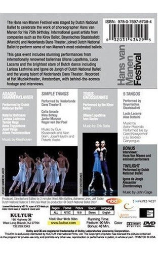 Festival Hans Van Manen DVD