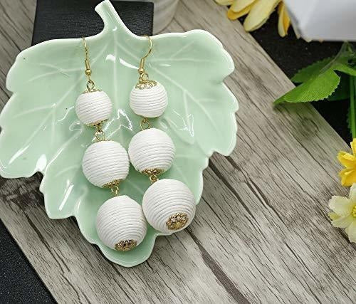 Loyallook - 4 pares de pendientes de borla para mujer