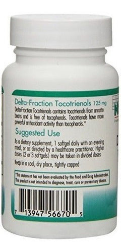 Tocotrienoles en fracción delta 125 Mg, 90 pastillas