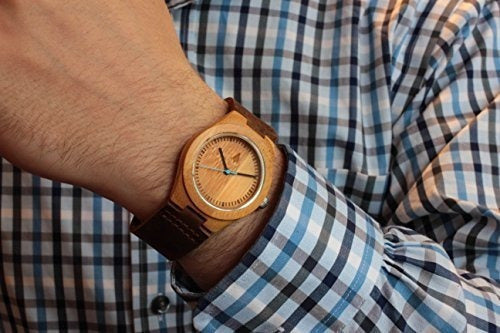 Reloj De Bambú De Madera Treehut Para Hombre Con Correa