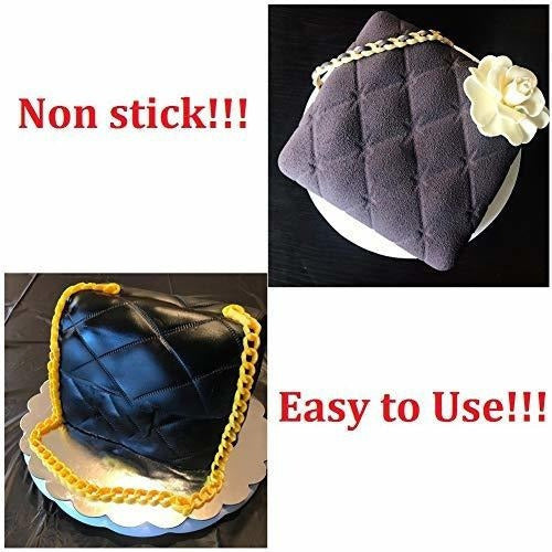 Palksky Diamond Silicona Fondant Cadena Molde Bolsa Monedero