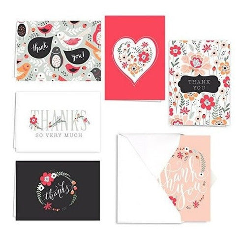Paquete De Surtido De Tarjetas De Notas De Agradecimiento