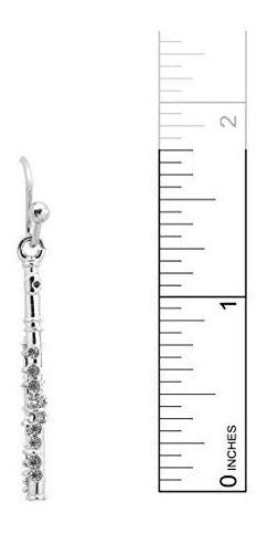 Pendientes De Flauta De Diamantes De Imitación