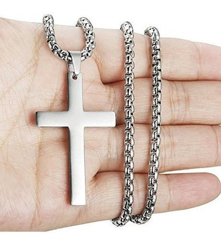 Collar Colgante Cruzado De Acero De Titanio Fusamk Fashion