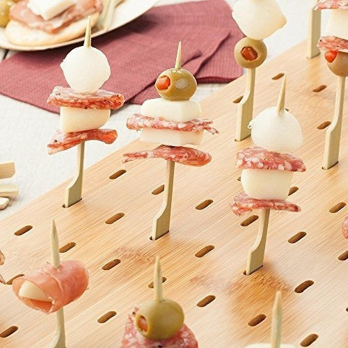 Soporte De Pincho Para Alimentos De Paleta De Bambú