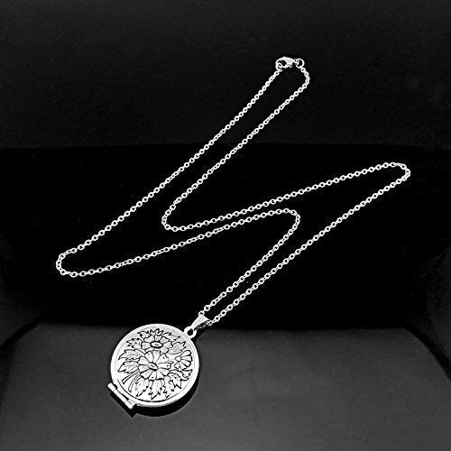 Collar De Medallón De Círculo Pulido