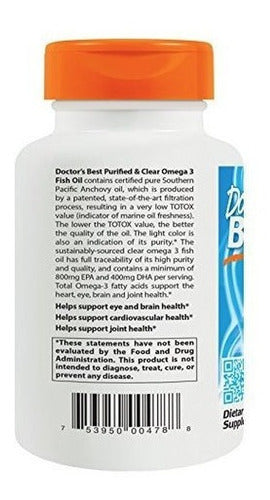 Doctor's Best - Aceite De Pescado Omega 3 Purificado