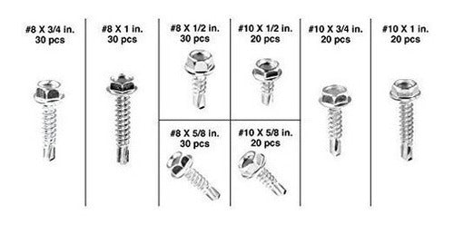 Arandela hexagonal Surtido autoperforante con estuche
