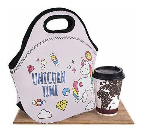 Violet Mist Neopreno Reutilizable Bolsa De Almuerzo Con