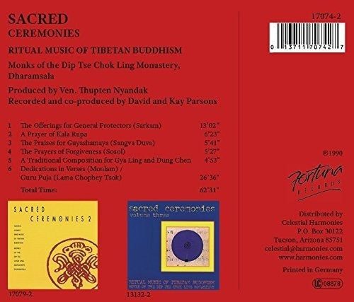 Ceremonias Sagradas Música Ritual Del Budismo Tibetano cd