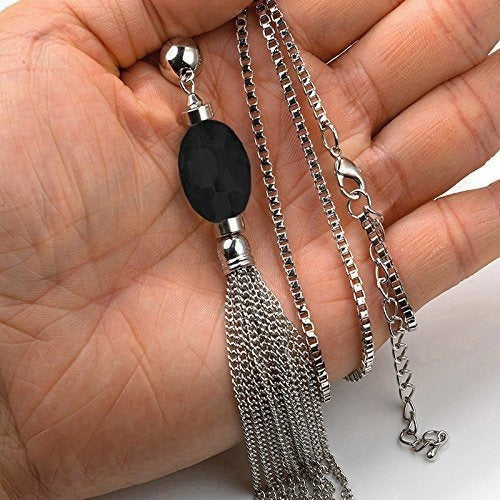 Collar de cadena colgante cristal transparente para mujer