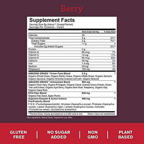 30 Porciones de Superfood bayas verdes