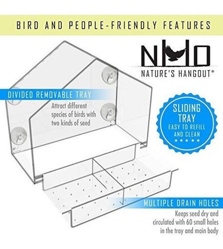 Comedero para pájaros en la ventana