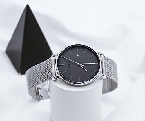 Burei Moda Hombre Reloj De Pulsera Minimalista Analógico