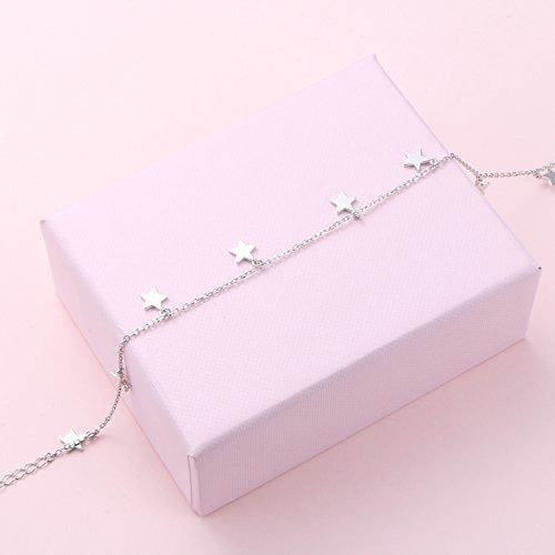 Joyería De Plata Esterlina Lucky Star Gargantilla Collar