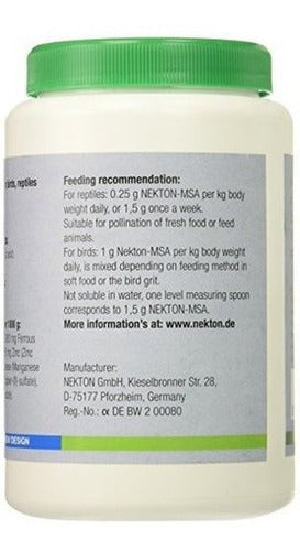 Suplemento Mineral De Alto Grado Msa De Nekton Para Mascotas
