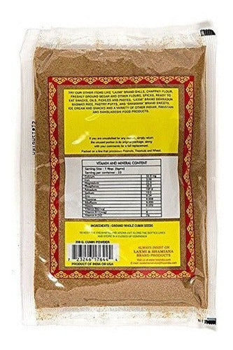 Laxmi - Polvo De Comino Seco Totalmente Natural - 7 Onzas