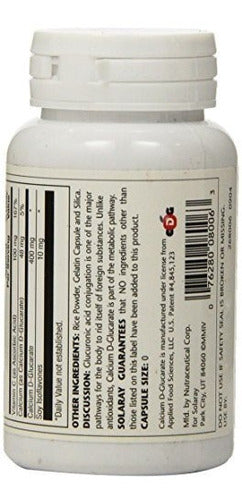 Solaray D-glucarato, 200 mg, 60 unidades