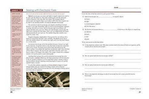 Espectro libro de ejercicios de alfabetización científica