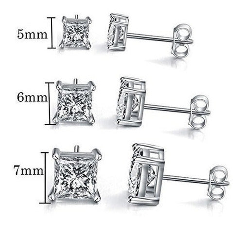 Sephla, Chapado En Oro, Plata De Ley 925, 4 Puntas, 7 Mm