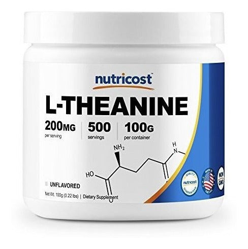 Polvo de L-teanina pura de Nutricost 100 gramos