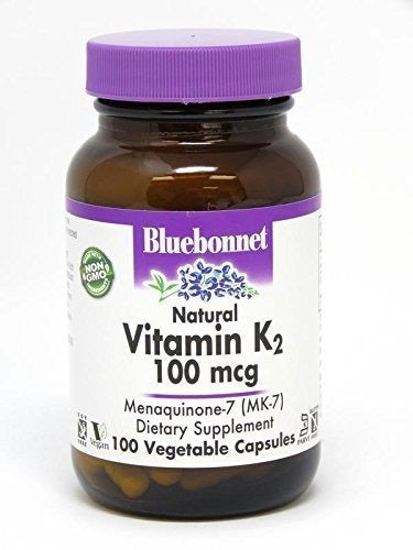 Cápsulas Vegetarianas Bluebonnet Vitamin K2 de 100 Unidades