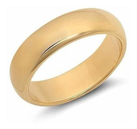 Oro Amarillo Plateado Pesado Anillo