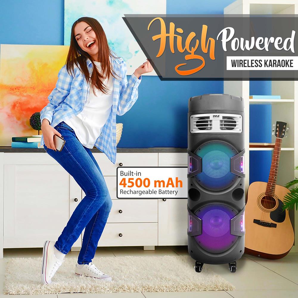 Parlante Portátil con micrófono PYLE-HOME PBMSPG82