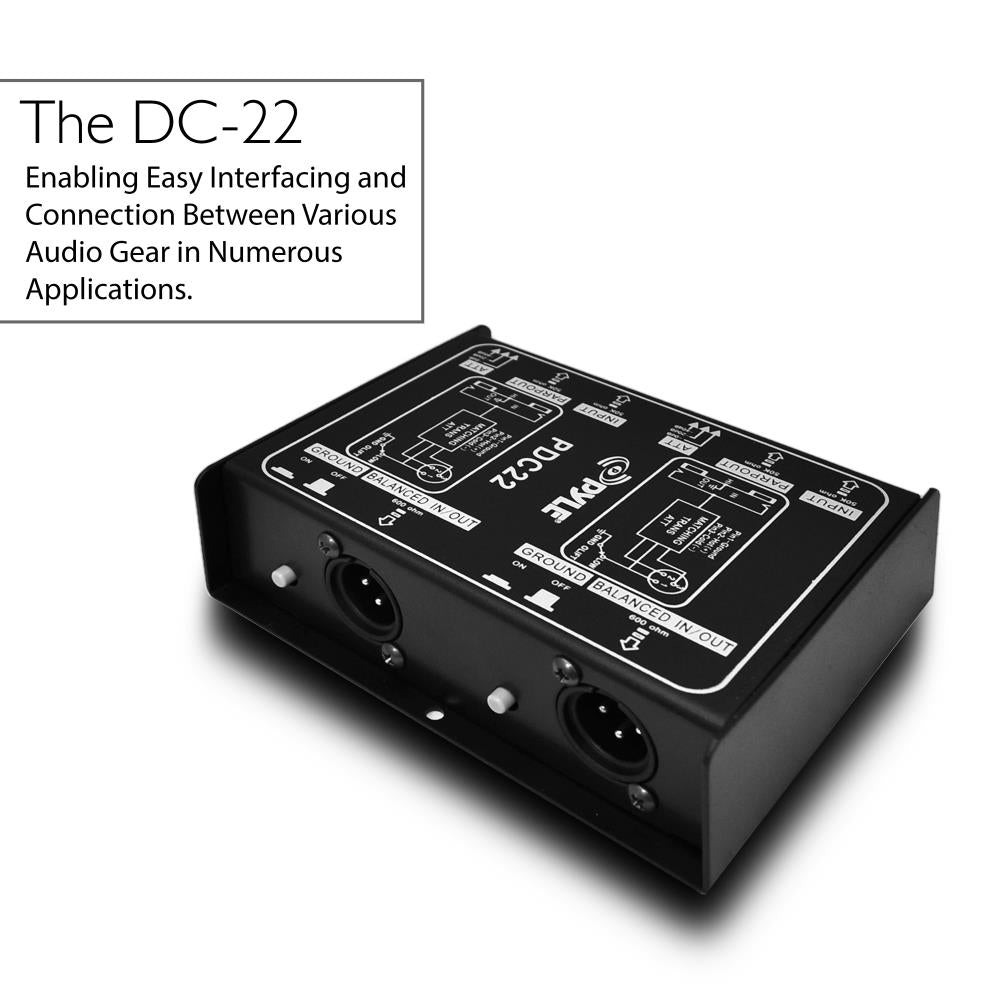 Caja Directa de audio de inyección dual PYLE-PRO PDC22