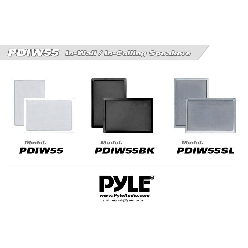 Altavoces estéreo de pared Blanco PYLE-HOME PDIW55