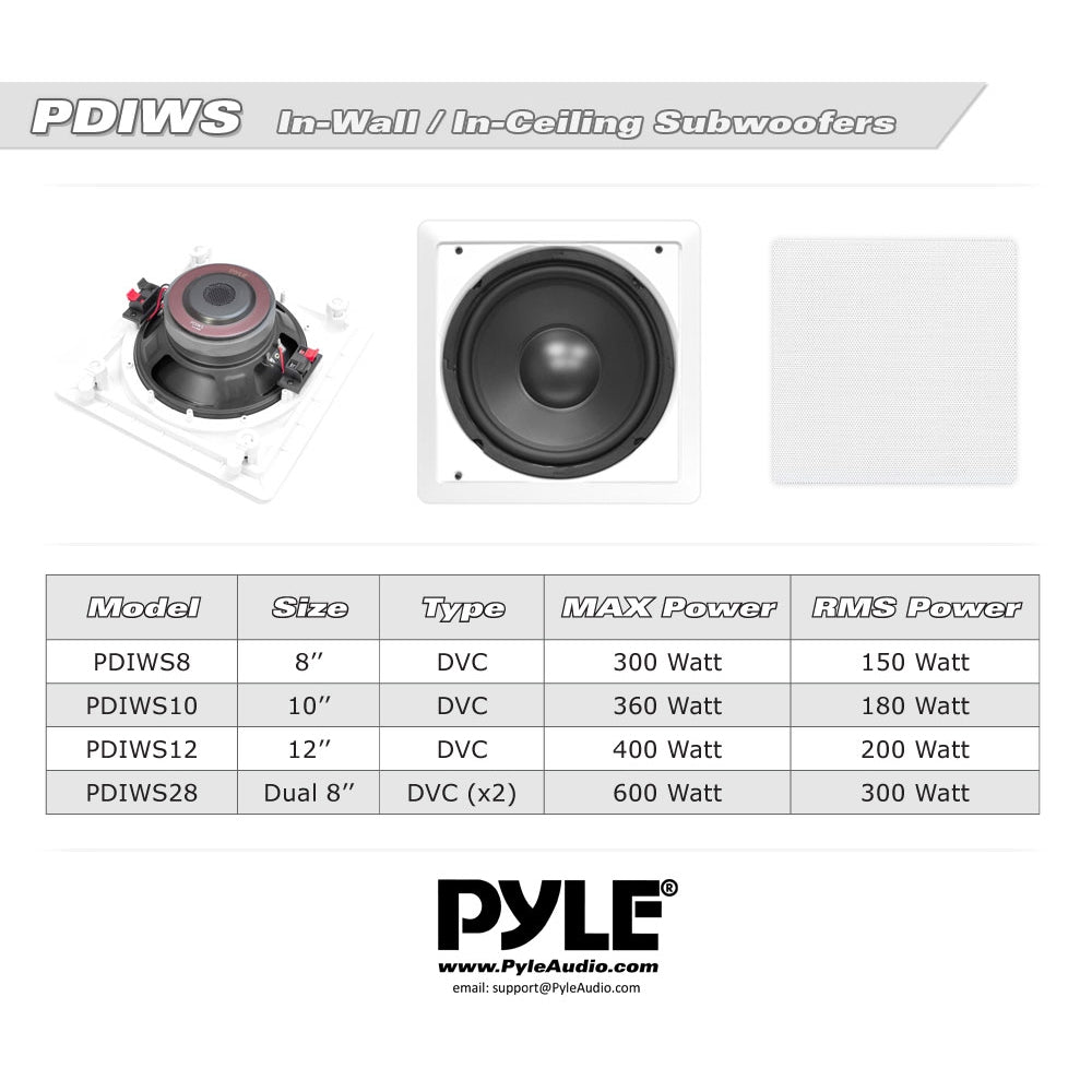 Parlantes Subwoofer PYLE-HOME PDIWS10