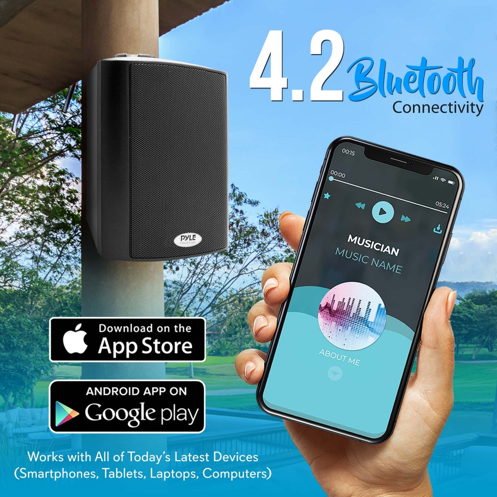 Parlantes o altavoces con Bluetooth  PYLE-HOME PDWR53BTBK