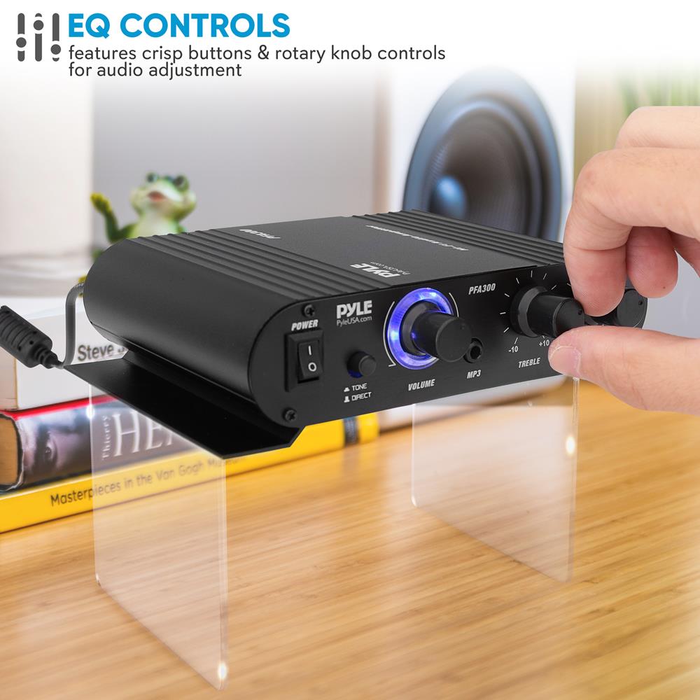 Amplificador estéreo de 90w Negro PYLE PFA300