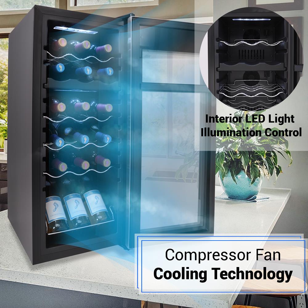 Refrigerador de vino 18 botellas NUTRICHEF PKCWCDS185