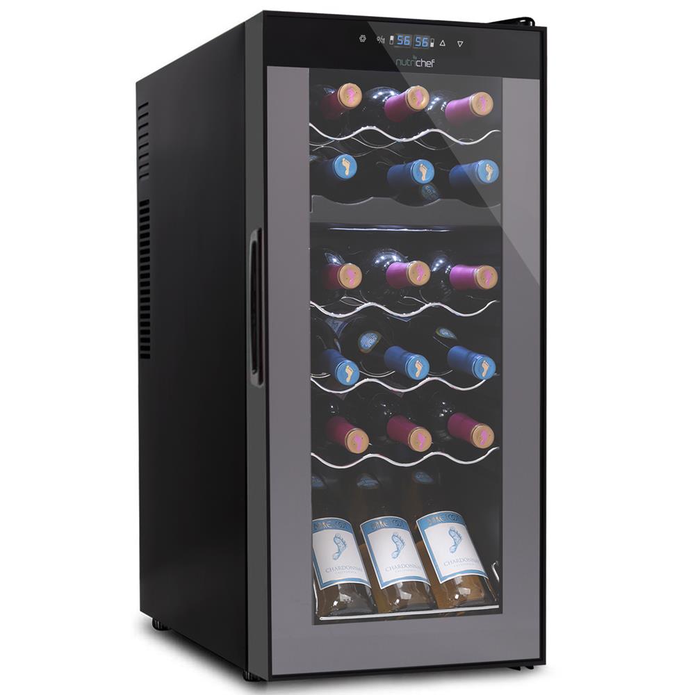 Refrigerador de vino color negro NUTRICHEF PKCWCDS188
