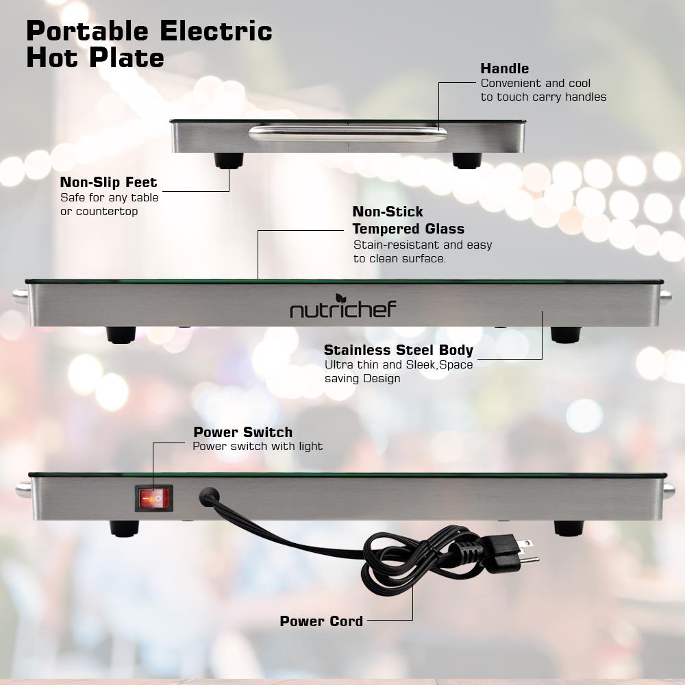 Bandeja de calentamiento eléctrico NUTRICHEF PKWTR15
