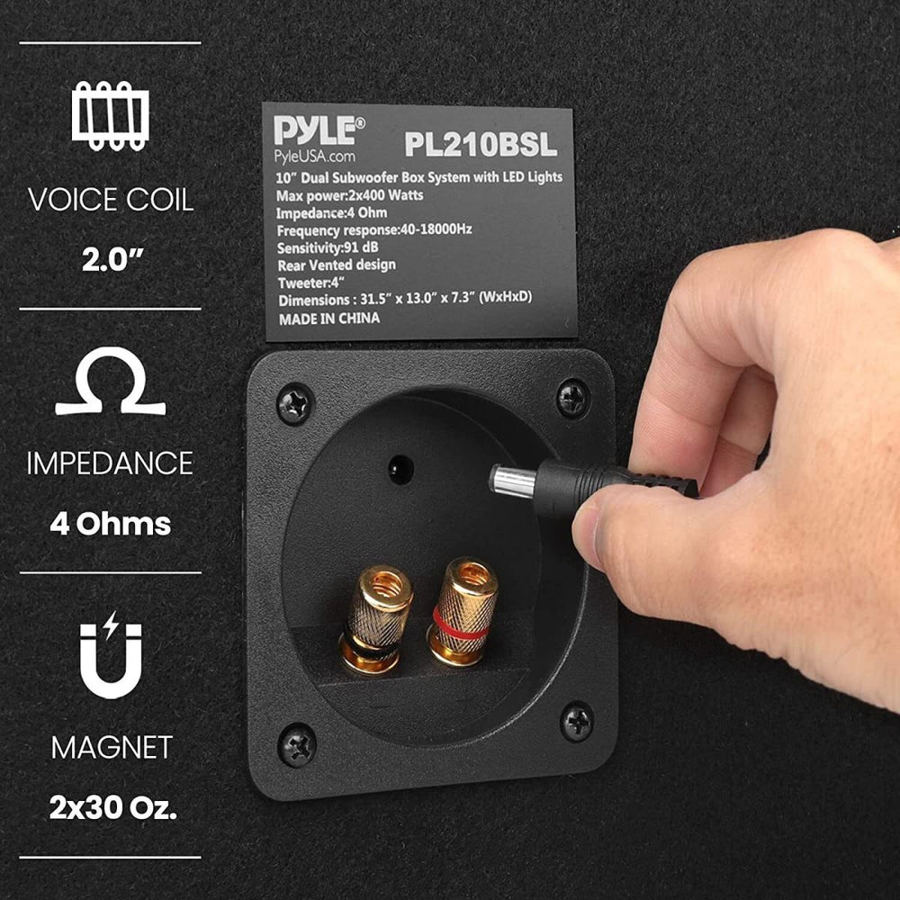 Sistema de caja de subwoofer dual