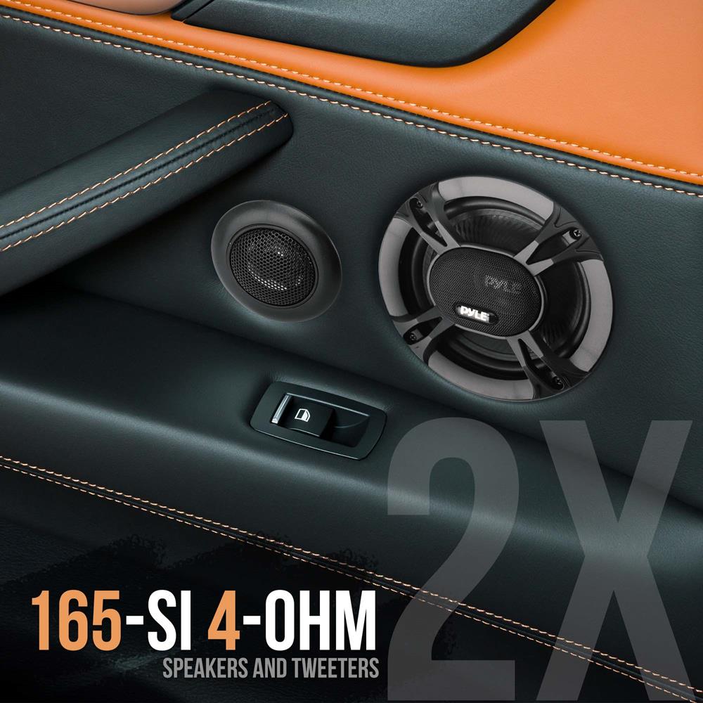 Parlante o altavoz estéreo para coche negro PYLE PL6150BK