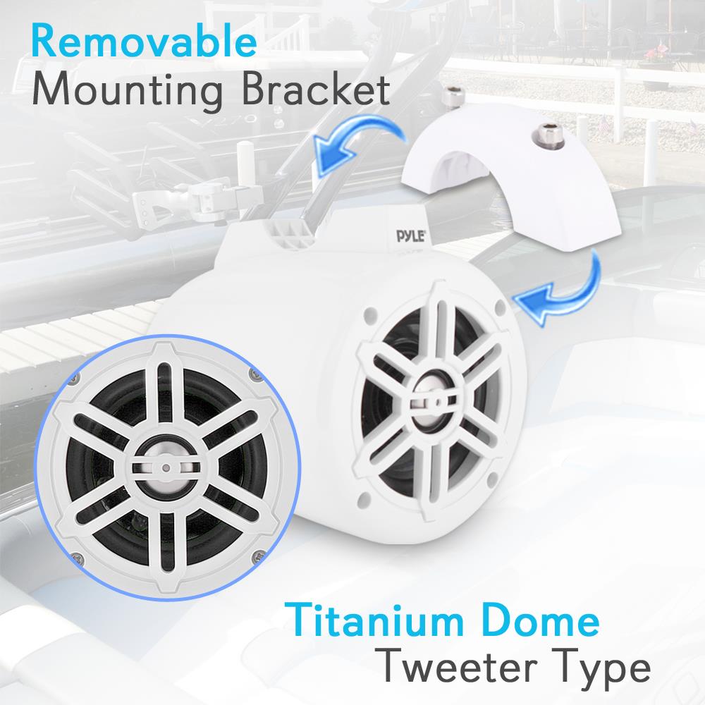 Parlantes o Altavoces de torre blanco PYLE PLMRWB45W