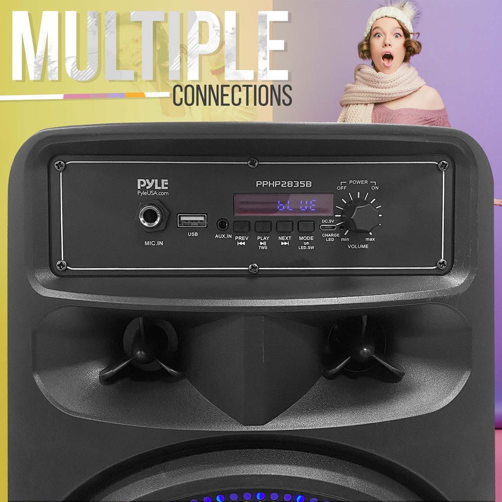 Altavoz portátil con Bluetooth dual 600 W para exteriores