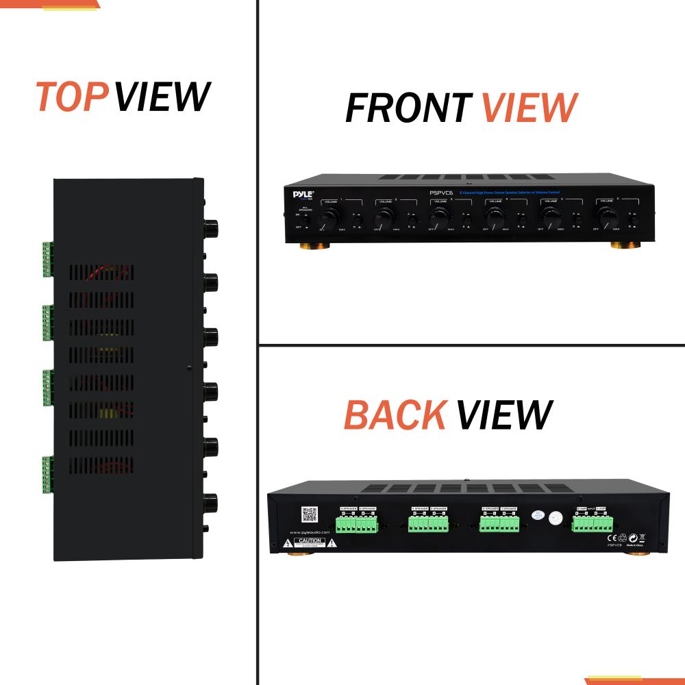 Selector de altavoces estére negro PYLE-HOME PSPVC6