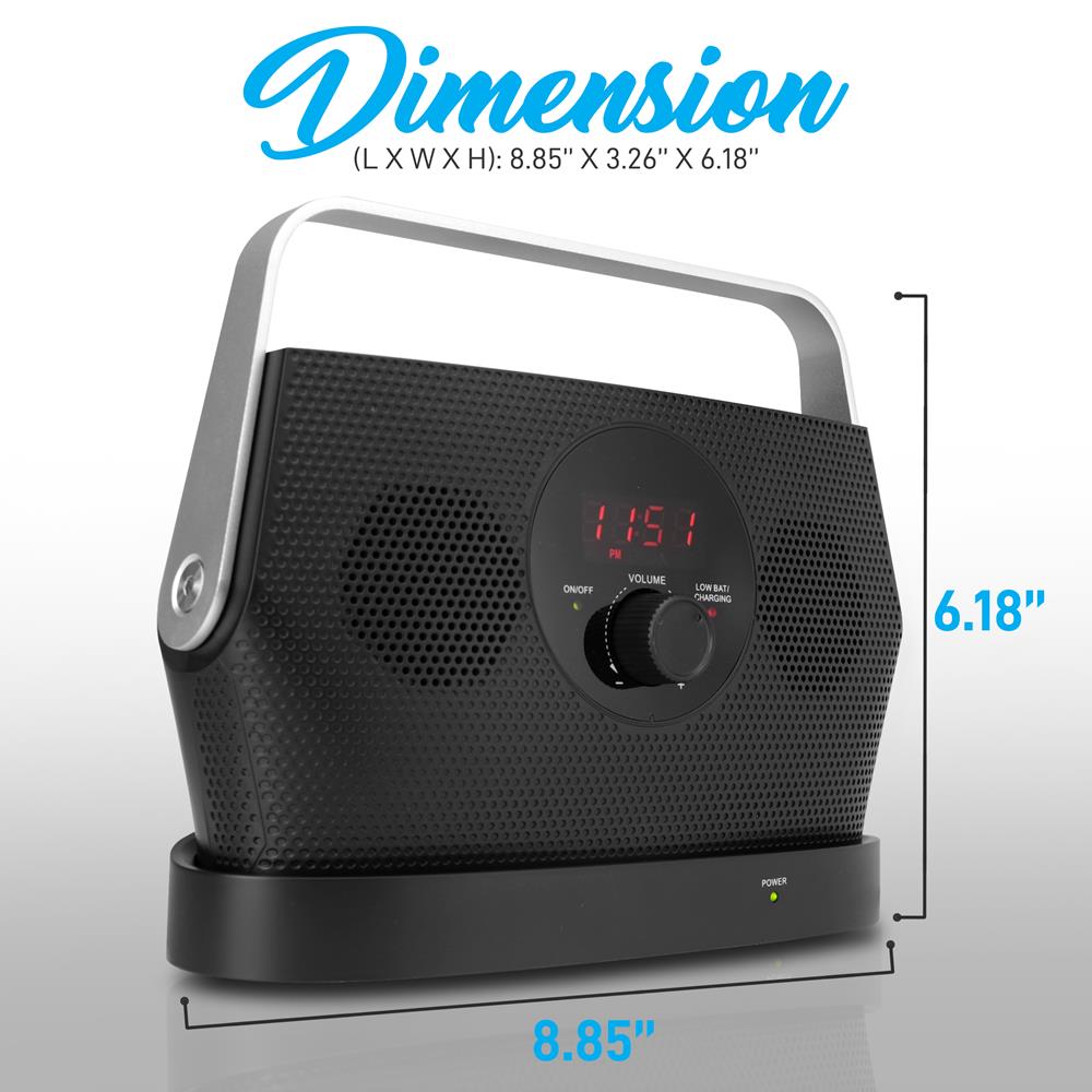 Parlante Portátil o Altavoz inalámbrico PYLE-HOME PTVSP50BK